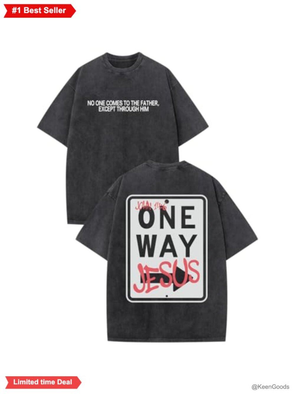 Men's Christian Graphic T-Shirt Crew Neck Short Sleeve Faith Tee